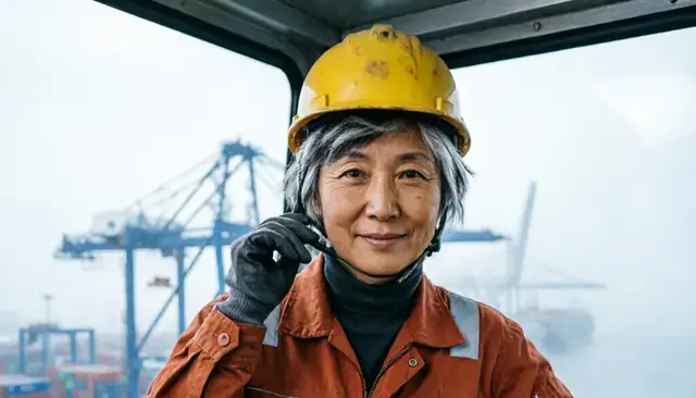 Harbor Crane Operator Portrait