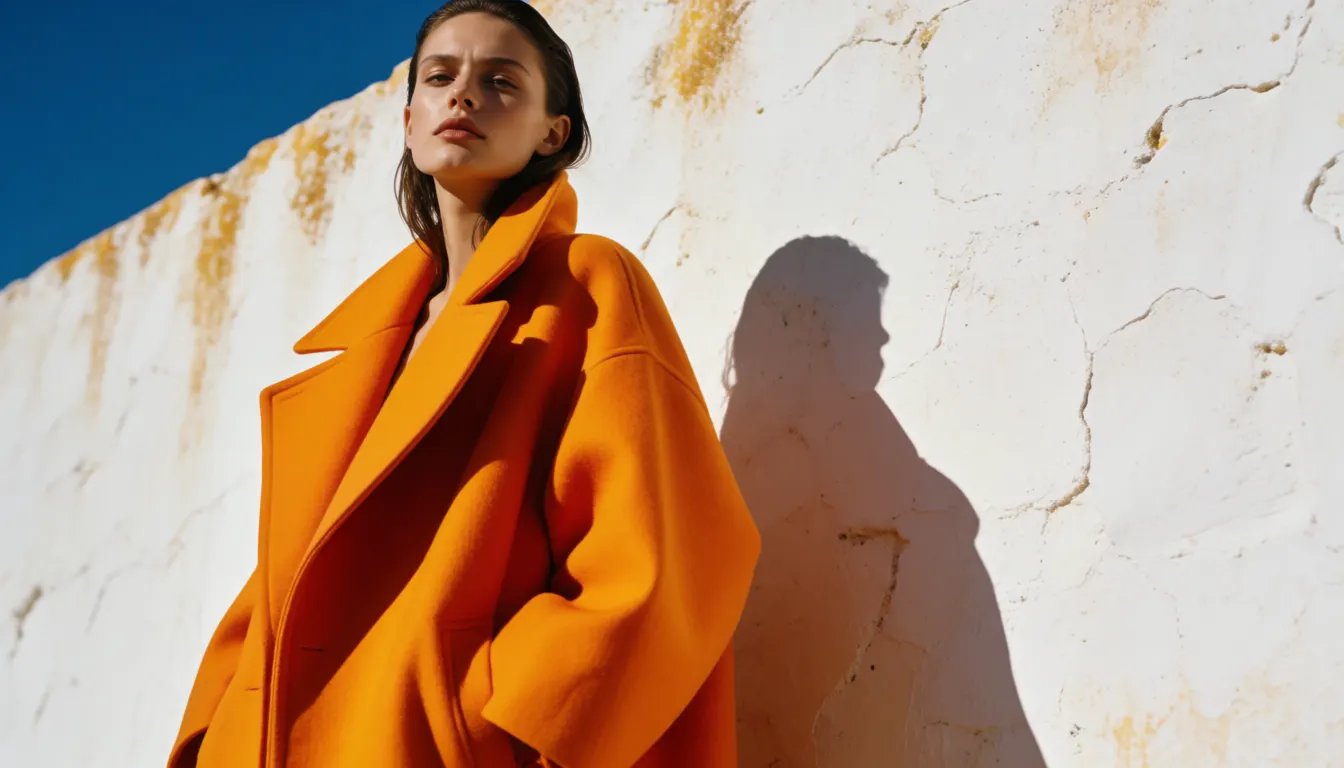 An editorial portrait in hard sunlight